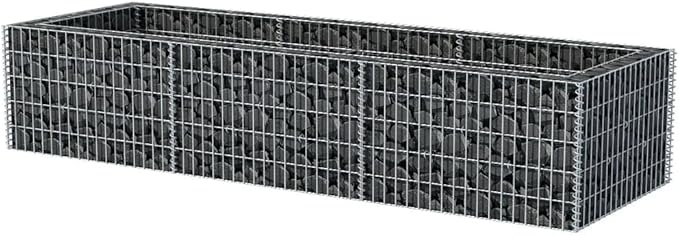 Gabion Raised Bed Steel 106.3x35.4x19.7 Large Outdoor Planters Pots for Plants Outdoor Pots Planter Pots for Plants Outdoor Porch Gardening