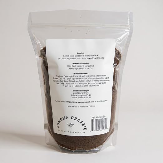 Black Soldier Fly Larvae Frass Organi Plant Fertilizer Made in Sonoma County CA | NPK 4-3-4 (15 lbs)