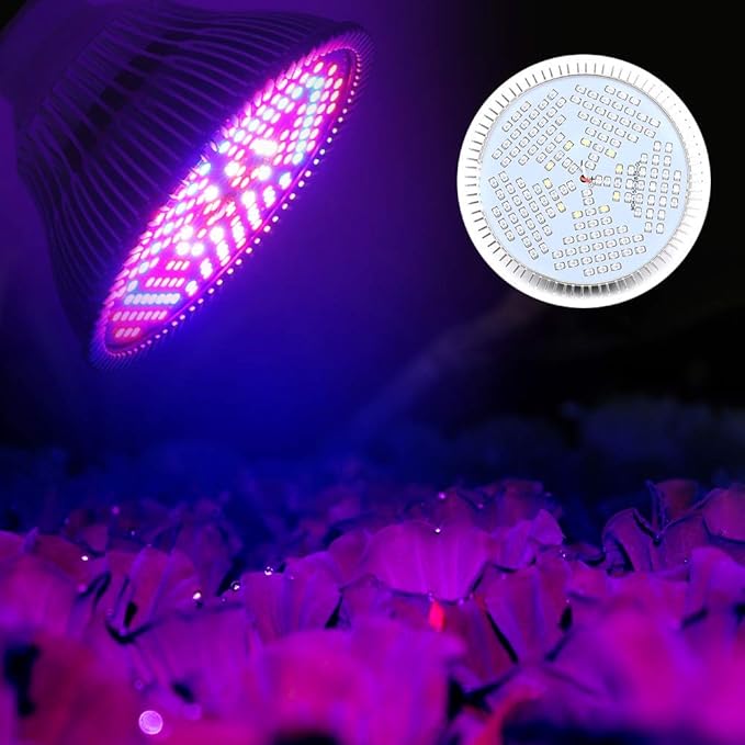 Upgrade 100W Led Grow Light Full Spectrum 150LED E27 Grow Lights for Indoor Plants Greenhouse Veg Bloom Light Hydroponic Grow Lamp 85-265V(White)