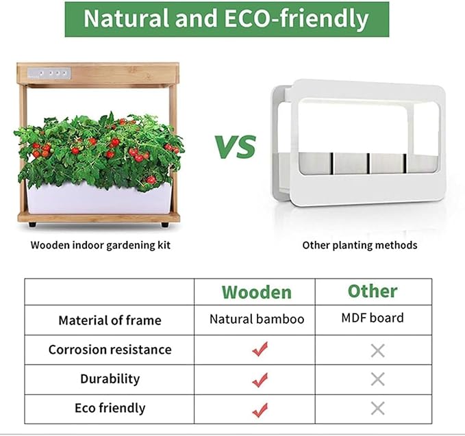 Hydroponic Growing System Plant Germination Kit with LED Grow Light Gardening 8 Pods Indoor Herb Garden for Women