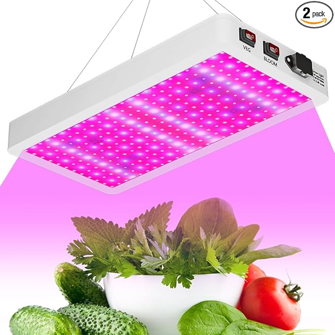 800W LED Full Spectrum Red Blue Plant Lights 100-277V Indoor Planting Fill Lamps Seeds Hydroponic Lights Veg/Bloom Modes Dimmable UV/IR Succulent Cultivate Lamp Greenhouse Tent Vege Fruits Lighting