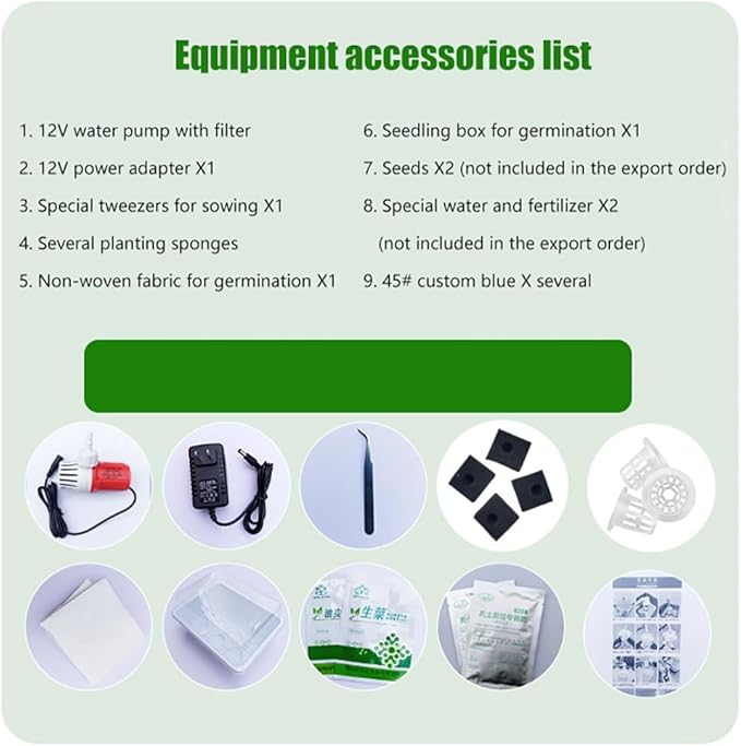 Hydroponic Tower System Hydroponic Grow Kit Earthless Growing System Aeroponics Tower with Hydration Pump Adapter Seed Bed and Net PotsGray8th Floor
