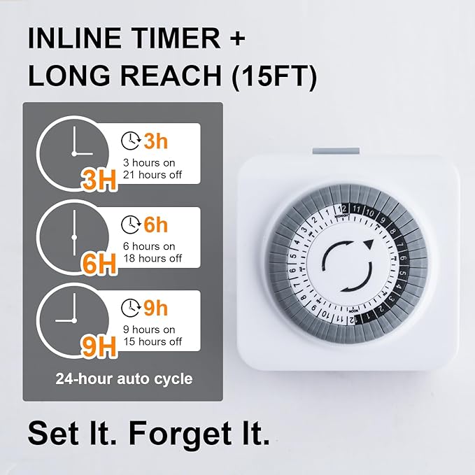 30W Suspended Indoor Plant Growth Light 24-Hour Cycle Timer 4000k Full Spectrum LED Suitable for Large Tall Plants Gardens Flowers and greenhouses Suspended Plant Pendant Light