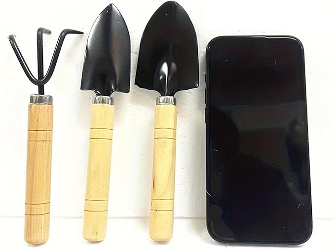 3pcs Garden Tool Set - Succulent Plant Shovel Rake and Shovel for Loose Soil and Flower Gardening
