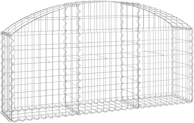 Galvanized Gabion Basket 59.1x59.1x31.5 Raised Garden Bed Metal Planter Box for Outdoor Retaining Wall Patio Flower Beds