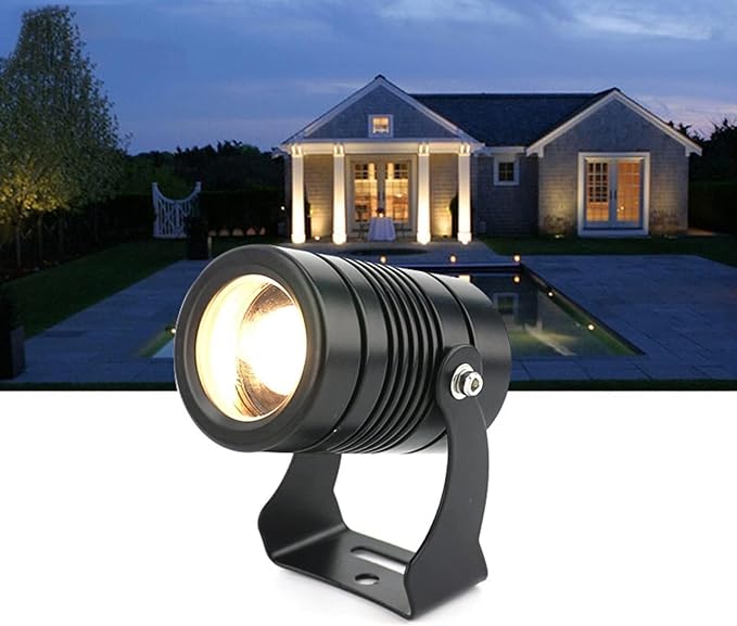 LED Beam Spotlight 1/2PCS Ground Spotlight Lights IP67 Waterproof Wall Washer LED Beam SpotlightOutdoor Buried Long Throw Narrow Beam LightsYellow 5W(12V)