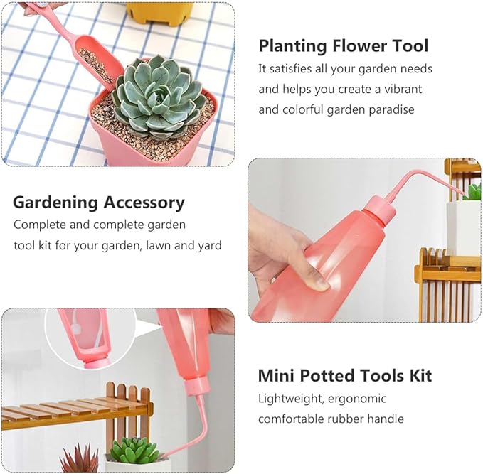 TOYANDONA 14pcs Succulent Planting Hand Tools Set with Transplanting Bonsai Tools Mini Garden Shovels for Potted Plants and Flower Gardening Random Color