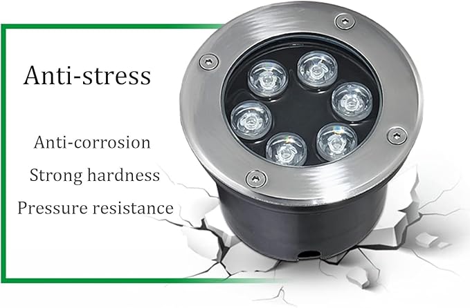 Low Voltage Landscape Lights AC12/24V LED Well Lights IP65 Waterproof Outdoor Underground Light for Step Garden Pathway Patio Bridge Landscape Lighting (Purple 6W)