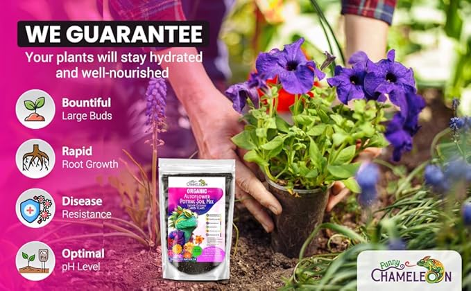 Organic Autoflower Potting Soil Mix – Ready-to-Use Living Soil No Fertilizers Needed – Balanced Nutrients Light Texture Excellent Drainage Boosts Germination &amp Root Growth (3 quarts)