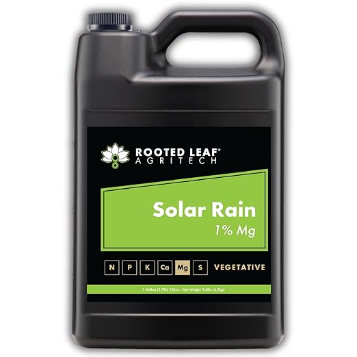 Solar Rain - Carbon Based Magnesium Foliar Spray Concentrate Nutrients That are 100% Bioavailable for Garden Vegetables Grass Cactus Lawns Potted Trees Bamboo - 1 Gallon