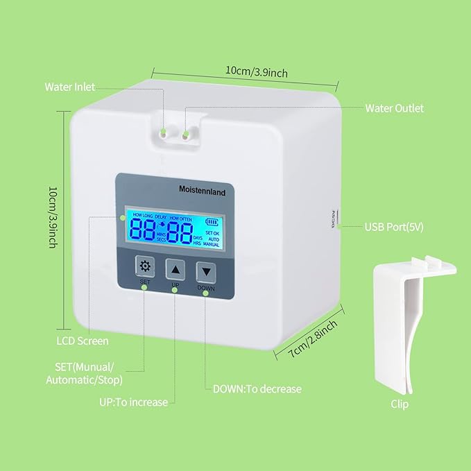 Upgraded DIY Automatic Drip Irrigation Kit 15 Potted Houseplants Support Indoor Watering System for Plants with Digital Programmable Water Timer