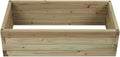 LuxenHome Wood 32 Raised Garden Bed Fir Wood Planting Bed Solid Wood for Vegetable Flower Herbfor Outdoor Lawn Yard Patio Use