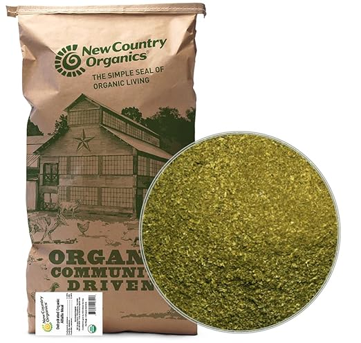 New Country Organics Alfalfa Meal Plant Fertilizer &amp Feed Supplement - Certified Organic &amp Non-GMO - Feed Grade - Suitable As Organic Feed Supplement &amp Organic Fertilizer - 50 Lbs