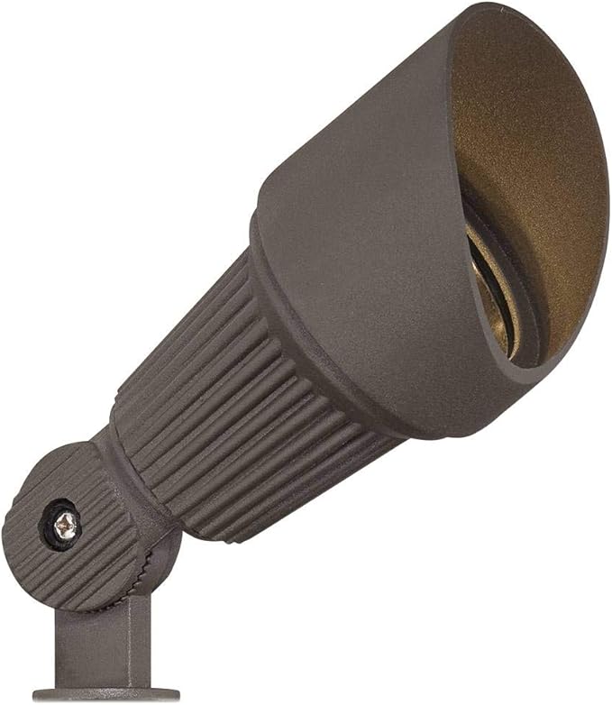 John Timberland Hooded 7 1/2 High Traditional Outdoor Landscape Spotlight Porch House Exterior Outside LED Bulb Weatherproof Brown Bronze Finish Aluminum Front Door Patio Garage Home Deck