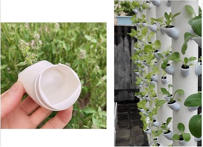 Hydroponic Equipment Plant Grow Pot Cup DIY Hydroponic Colonization Cups Flower Container Hydroponics Vertical Tower Plant Pots Accessories 100 Pcs Indoor Garden