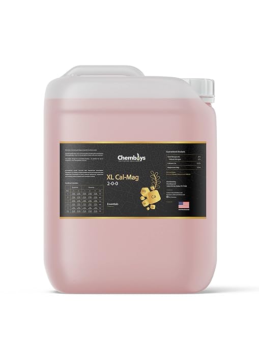 Chemboys XL Cal-Mag Plant Supplement 2-0-0 – Calcium &amp Magnesium Liquid Fertilizer Plant Nutrients for Vegetables Hydroponics Coco Coir Fruits – Indoor &amp Outdoor Use Made in USA - 1 Quart