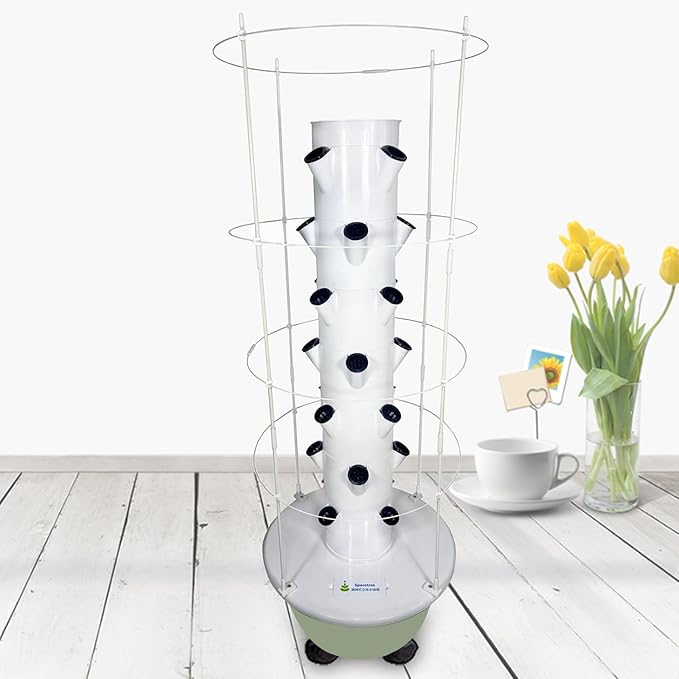 Soilless Farming Systems Hydroponics Tower - Hydroponics Growing System for Indoor Herbs Fruits and Vegetables -for Herbs Fruits &amp Vegetables B(20Pots)