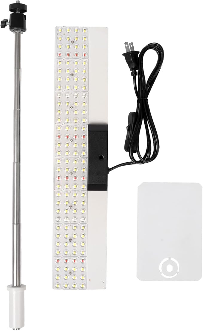 JCBritw 60W LED Grow Light on Stand for Indoor Plants Desktop Plant Growing Lamp Full Spectrum with IR 90 Degree Lens Tabletop Plant Light for Seed Starting Seedlings Veg Fruits and Flower