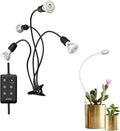 SANSI Grow Lights for Indoor Plants LED Pot Clip Plant Light for Growing 1PACK + 600W Full Spectrum 4-Gooseneck Clip Plant Grow Light 1PACK High PPFD Growing Power Grow Lamp