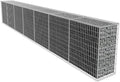 Gabion Wall with Cover Galvanized Steel 236.2x19.7x39.4 Gabion Raised Bed Gabion Cages Basket Steel Woven Gabion Net for Backyard Garden -AA