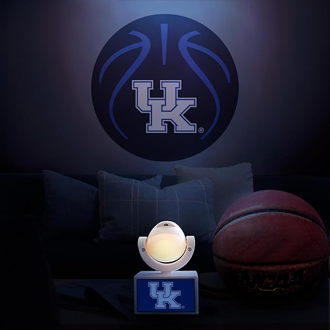 Sporticulture NCAA American Football Kentucky (UK) - Adjustable Led Mini Spotlight Projector with 6 Team Logo Designs - Portable &amp Rechargeable Spotlight - Battery-Operated - 4.375” x 3.125”