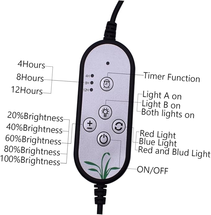 balacoo Grow Lamp Plant Lights Garden Growing Light Led Plant Light Grow Light Led Plant Lamp Timing Plant Light Outdoor Colored Lights medium Black V22Z546DL09PKR3H4U