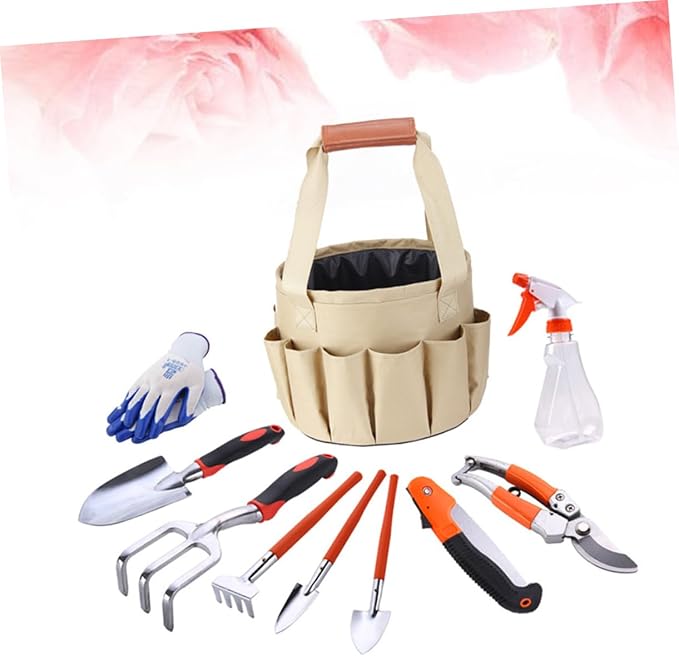 10pcs Aluminium Alloy Garden Tool Set Lightweight and Gardening Supplies for Planting Weeding and Cultivating for Garden