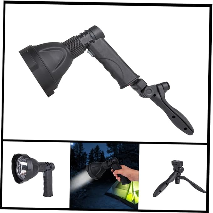 Uonlytech 4000mah Adjustable Led Spotlight Flashlight Range Modes Rechargeable for Camping Solar Lights for Outdoor Use