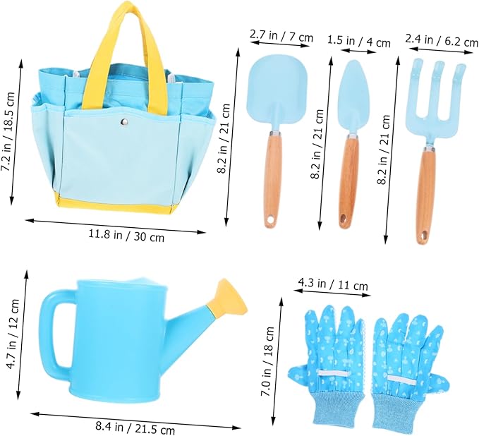 1 Set Garden Tool Set Shovels Rake for Lightweight Planting Tools with Watering Pot Digging for Outdoor Gardening Activities