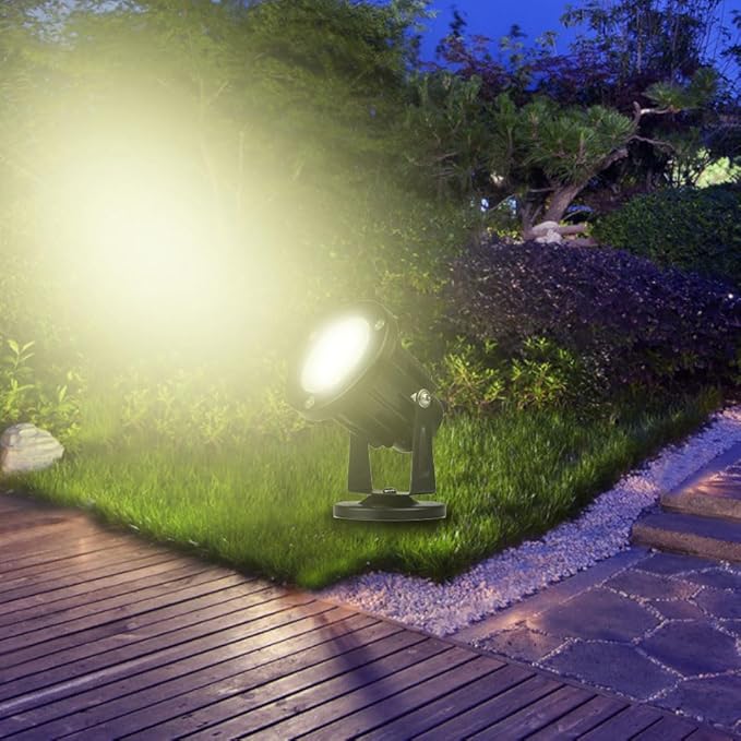 7W Landscape Spot Light Aluminum LED IP65 Waterproof Outdoor Garden Tree Light 12V Warm White Warm Light - Energy Efficient Durable Design Ideal for Outdoor Lighting (White Light)