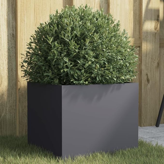 PlanterMultifunctional Raised BedPlant Privacy FenceBalcony Planter BedsHerb PlantersGreenhouse Planterfor HerbsFlowersOutdoorVegetablesAnthracite 12.6x11.8x11.4 Cold-rolled Steel