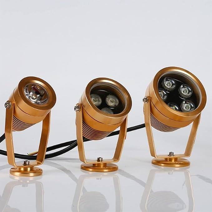 Ground LED Landscape Lights - LED Beam Spotlight Outdoor LED Spotlight IP65 Waterproof Round Wall Lamp Rotatable Decorative Lights/For Pathway Driveway Decks Stair Step Landscape Lighting(Warm