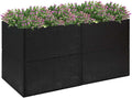 Outdoor Raised Garden Bed Planter Box Wicker Garden Planter Raised Garden Boxes for Vegetables Flowers Herbs Black 61.8x31.5x31.5 Poly Rattan-505