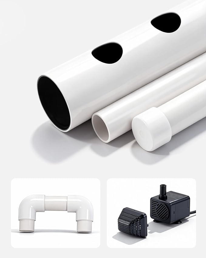 VEVOR Hydroponics Growing System Kit 3-Tier 90 Sites UPVC Pipe Hydroponic Grow Kit with Timed Irrigation Sun &amp Light Blocking Pipes Indoor Home Garden Vegetable Planting Grow Kits for Fruit Her