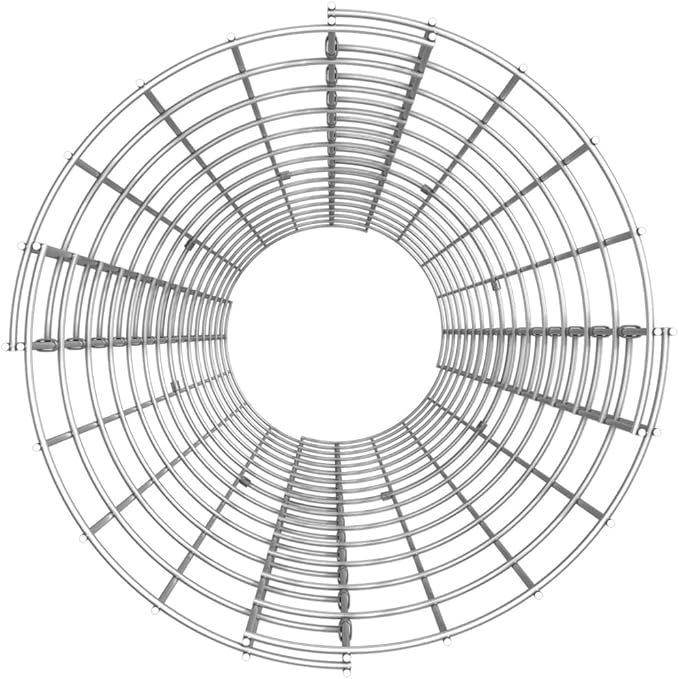 YAFF Silver Galvanized Steel Gabion Raised Bed Circular Outdoor Garden and Terrace Planter 59.1 Inches High
