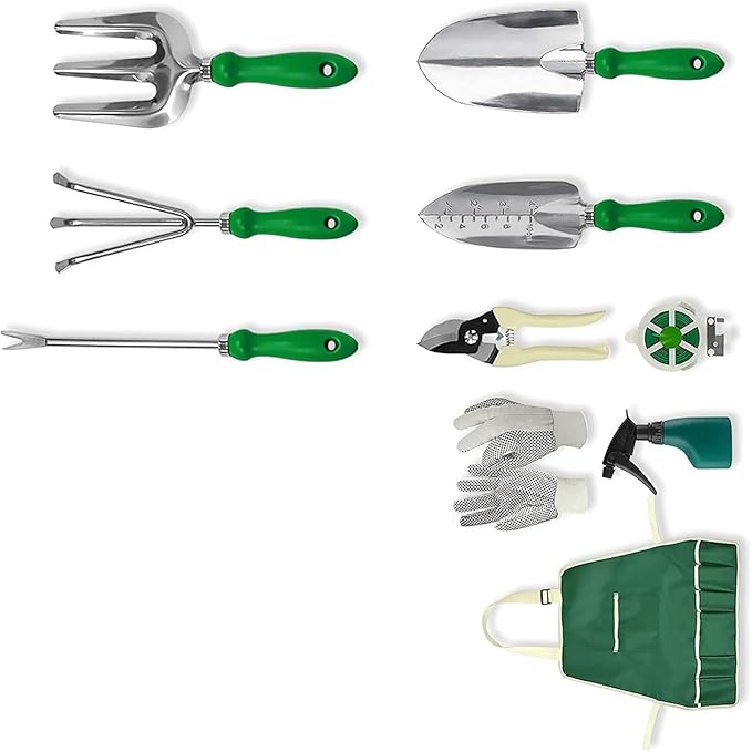 Multipurpose Garden Tool Set with Rustproof Stainless Steel Ideal for Home Outdoor Gardening Planting Use Stainless Steel Gardening Tool Set