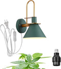 Hook Type Wall Mounted Plant Light Full Spectrum 4500K 10W Adjusted Angle &amp Light Beam Range 15°-60° Modern Green Metal Wall Lamp for Indoor Growing Plants Flowers