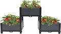 Planter Box Raised Garden BedMulti-Combination Raised Planter Bed with Reinforced Support Rods for VegetablesFlowersHerbs Outdoor Standing Planter Beds Gardening Kit