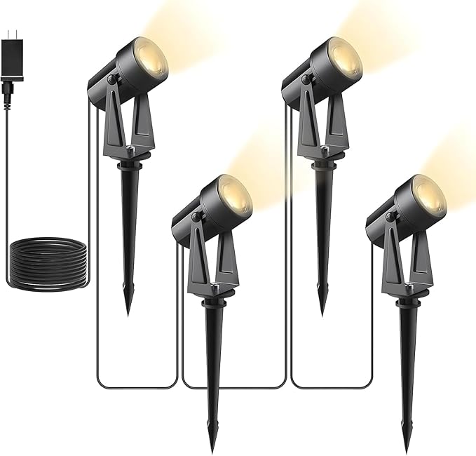 Svater 4 Pack Landscape Lighting + ST38 50 FT Patio String Lights