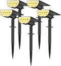 Solar Spot Lights Outdoor Solar Lights Outdoor Waterproof IP65 3 Brightness Modes Dusk to Dawn Landscape Spotlights for Yard Garden Pathway Tree Decoration Warm White 5 Pack