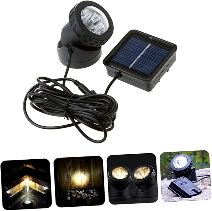 Solar Powered Underwater Spotlight for Fish Tanks Decorative Light for Garden Pool and Outdoor Events Energy Efficient Warm Illumination