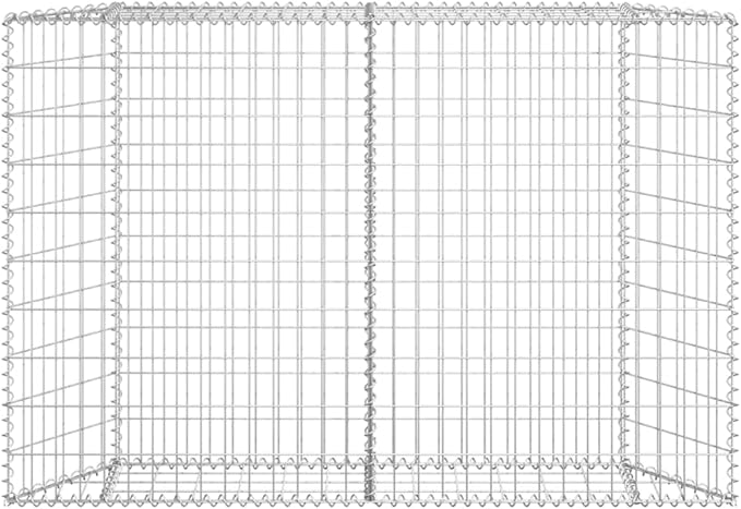 Trapezium Gabion Raised Bed Galvanized Steel 59.1x7.9x39.4 iWeight-27 lbs
