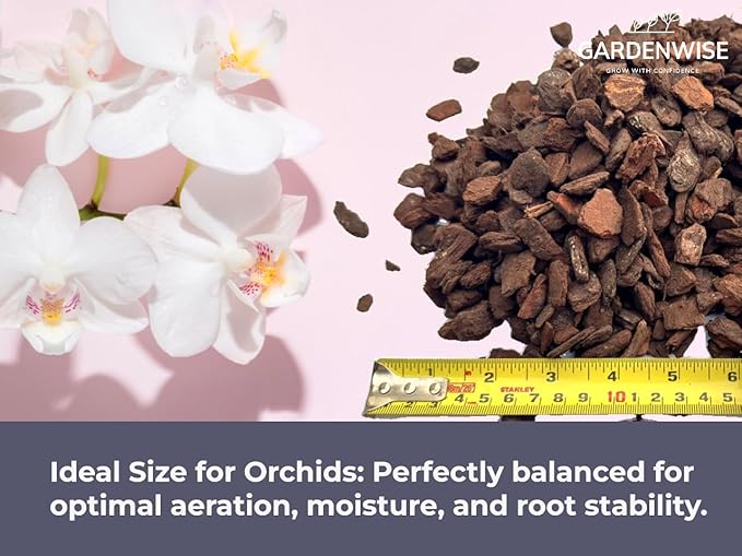 Premium Orchid Bark for Potting Mix – Ready-to-Use Pine Bark for Indoor Plants Orchid Repotting &amp Soil Mix Creation Ideal Orchid Medium (10 quarts)
