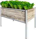 Foreman Raised Garden Bed on Legs – Weather-Resistant Raised Garden Bed (36 x 24 x 25) with Drainage Ideal Raised Garden Bed for Vegetables &amp Flowers – 300 lb Capacity Amaretto Wood Grain