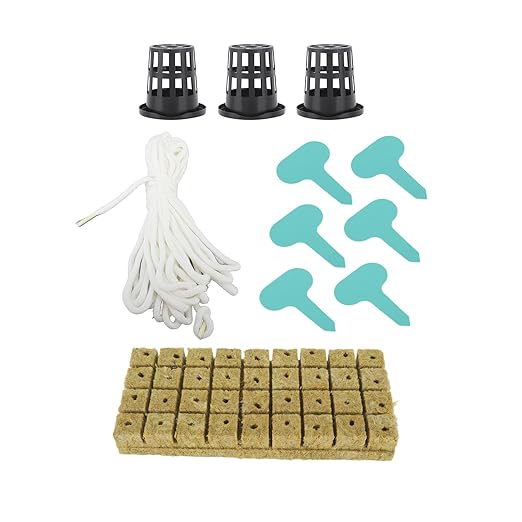 72 Rockwool Cubes 1 Inch Hydroponic Growing Blocks with 2 Inch Net Pots for Hydroponics System and Seed Starting