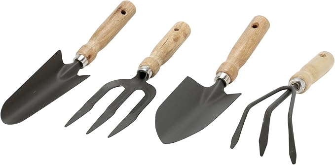 Garden Tool Kits Balcony Gardening Tools Set 4 Piece Garden Tool Set - Consists of: 1 x Potting Shovel 1 x Transplanter 1 x Flower Rake 1 x Fork