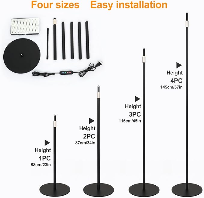 FECiDA 2026 Floor Lamp Grow Light Grow Lights with Stable Stand Base for Indoor Plants Bonsai Tree 4/8/12/16/20 Hr Timer 25 Watt Power Draw NO Need Adapter 40-76 Height Adjustable