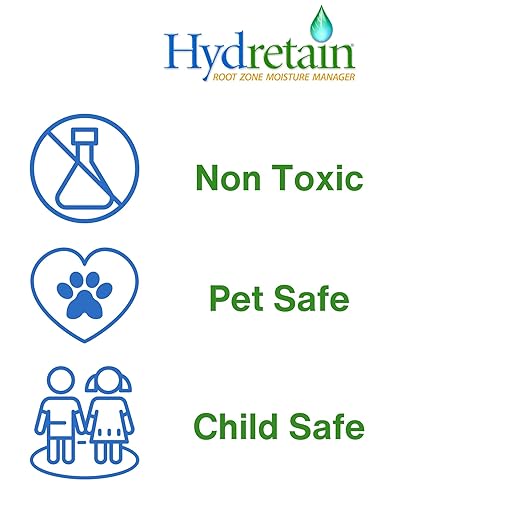 Hydretain Root Zone Moisture Manager - Drought Protection and Moisture Control for Lawns Gardens Containers - Reduces Watering Delays Wilt - Covers up to 6000 Sq Ft (15 lbs Granule)