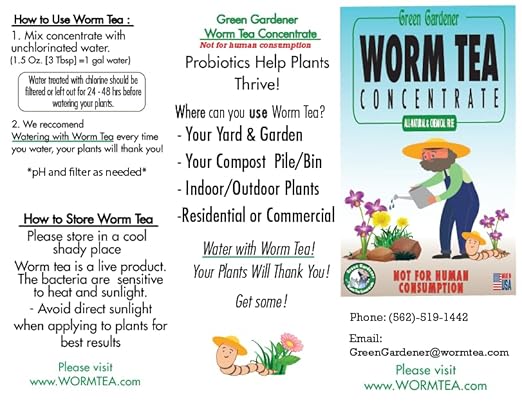 Worm Tea All-Purpose Natural Liquid Probiotic - 1 Gallon Jug of Concentrate Makes +85 Gallons Probiotic Plant Food
