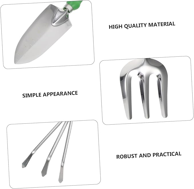 Toyvian 11pcs Garden Tool Set Handle Weeding Shovel and Planting Kit for Home Gardening Easy to Carry and Gardening Tools